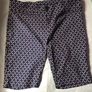 Blue patterned shorts